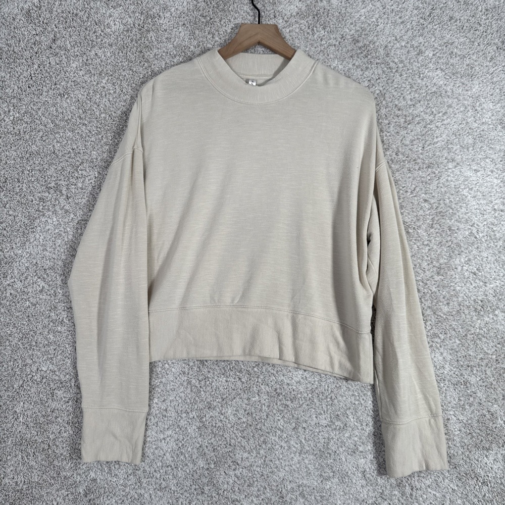 FABLETICS LUNE LONG SLEEVE PULLOVER Large Beige